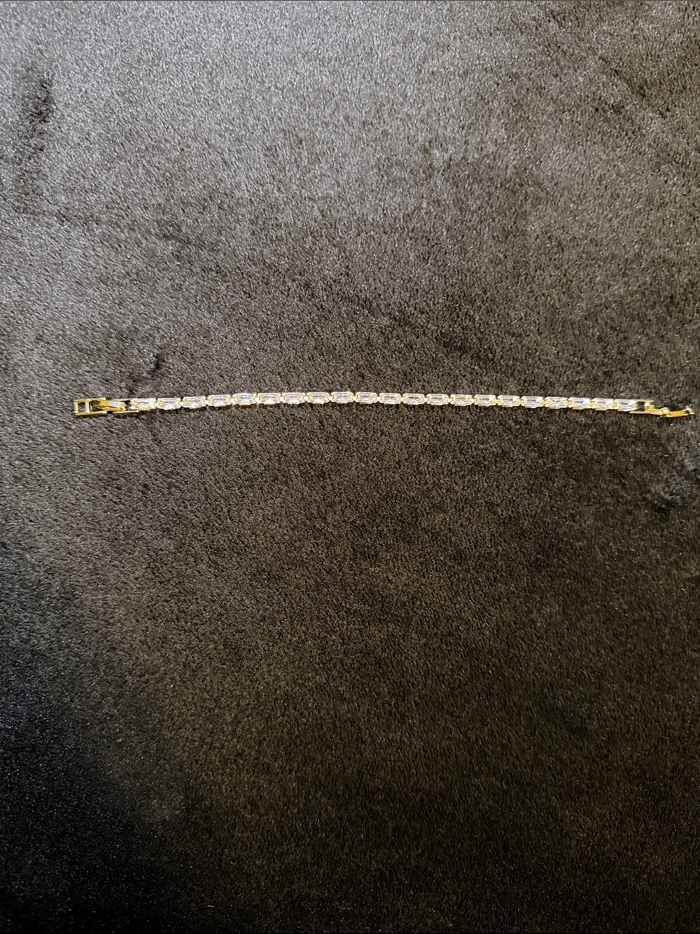 Brand New Gold-Tone Cubic Zirconia Tennis Bracelet - Elegant Women's Jewelry